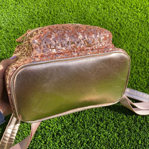 Loungefly Bags Disney Loungefly Minnie Mouse Sequin Pink Backpack Minnie Ears Set Poshmark